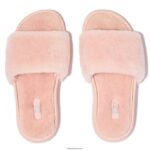 Women IQUSHION Shearling Slides Fitflop 882F198 Pink Salt - Image 3