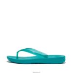 Women IQUSHION Transparent Flip Flops Fitflop 882F34 Tahiti Blue