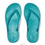 Women IQUSHION Transparent Flip Flops Fitflop 882F34 Tahiti Blue - Image 4