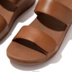 Women LULU Adjustable Leather Sandals Fitflop 882F53 Light Tan - Image 4