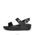Women LULU Crystal Back-Strap Sandals Fitflop 882F72 All Black