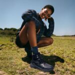 Women NEO-D-HYKER Leather-Mix Walking Boots Fitflop 882F298 All Navy - Image 3