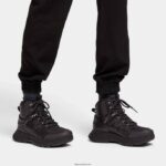 Women NEO-D-HYKER Leather-Mix Walking Boots Fitflop 882F299 All Black - Image 2