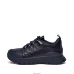 Women NEO-D-HYKER Leather-Mix Walking Trainers Fitflop 882F259 All Navy