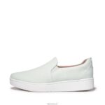 Women RALLY Canvas Slip-On Skate Trainers Fitflop 882F265 Seafoam Blue