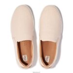 Women RALLY Canvas Slip-On Skate Trainers Fitflop 882F266 Rose Foam - Image 3