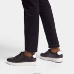 Women RALLY Leather Panel Trainers Fitflop 882F239 Black - Image 2