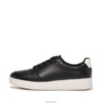 Women RALLY Leather Panel Trainers Fitflop 882F239 Black