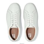 Women RALLY Leather Trainers Fitflop 882F243 Seafoam Blue - Image 3