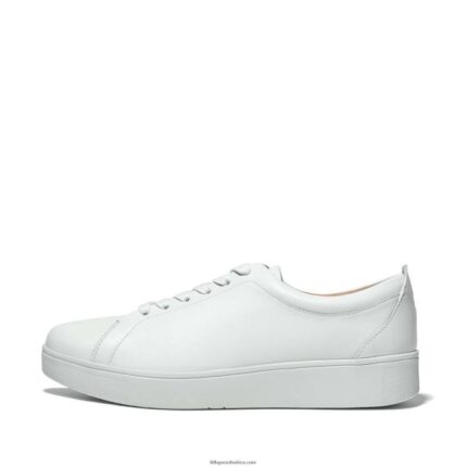 Women RALLY Leather Trainers Fitflop 882F243 Seafoam Blue