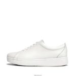 Women RALLY Leather Trainers Fitflop 882F247 Urban White