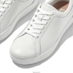 Women RALLY Leather Trainers Fitflop 882F247 Urban White - Image 3