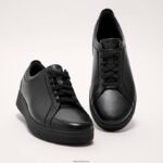 Women RALLY Leather Trainers Fitflop 882F248 All Black - Image 3