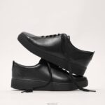 Women RALLY Leather Trainers Fitflop 882F248 All Black - Image 4