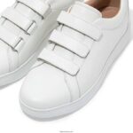 Women RALLY Strap Leather Trainers Fitflop 882F263 Urban White - Image 3