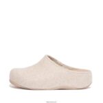 Women SHUV Cushy Felt Clog Slippers Fitflop 882F321 Ivory