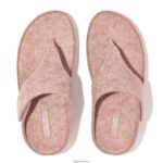 Women SHUV E01 Adjustable Felt Toe-Post Sandals Fitflop 882F94 Beige - Image 2