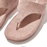 Women SHUV E01 Adjustable Felt Toe-Post Sandals Fitflop 882F94 Beige - Image 4