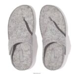 Women SHUV E01 Adjustable Felt Toe-Post Sandals Fitflop 882F95 Tiptoe Grey - Image 2