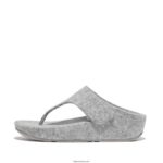 Women SHUV E01 Adjustable Felt Toe-Post Sandals Fitflop 882F95 Tiptoe Grey
