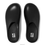 Women SHUV Leather Clogs Fitflop 882F329 Black - Image 2
