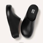 Women SHUV Leather Clogs Fitflop 882F329 Black - Image 5