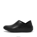 Women SUPERLOAFER Leather Loafers Fitflop 882F344 All Black