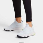 Women VITAMIN FF E01 Knit Elastic Sports Trainers Fitflop 882F236 Seafoam Blue - Image 2