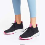 Women VITAMIN FF E01 Knit Sports Trainers Fitflop 882F269 Black Mix - Image 2