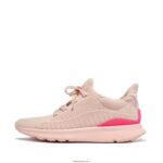 Women VITAMIN FFX Colour-Pop Knit Sports Trainers Fitflop 882F225 Rose/Pop Pink