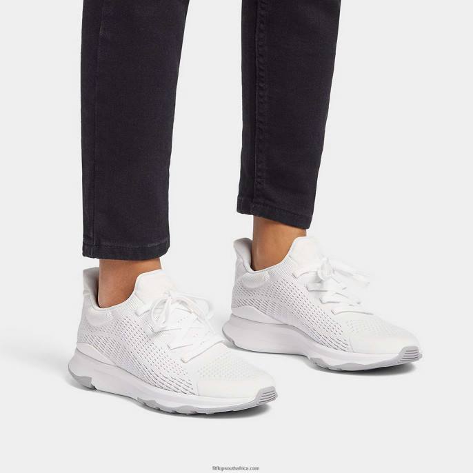 Women VITAMIN FFX Knit Sports Trainers Fitflop 882F251 Urban White Mix - Image 2