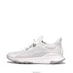 Women VITAMIN FFX Knit Sports Trainers Fitflop 882F251 Urban White Mix