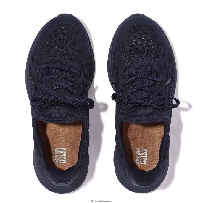 Women VITAMIN FFX Knit Sports Trainers Fitflop 882F252 All Navy - Image 3