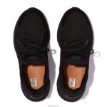 Women VITAMIN FFX Knit Sports Trainers Fitflop 882F253 All Black - Image 3