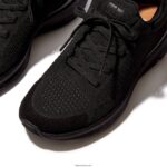 Women VITAMIN FFX Knit Sports Trainers Fitflop 882F253 All Black - Image 4
