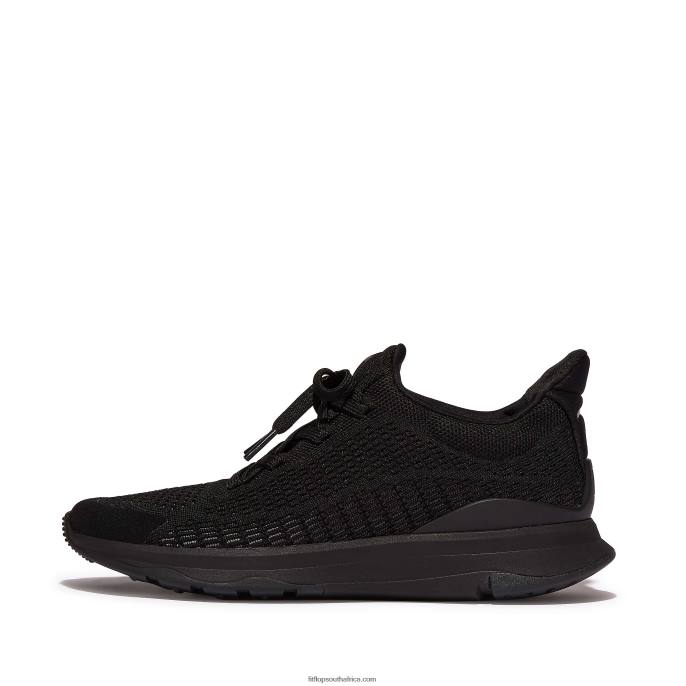 Women VITAMIN FFX Knit Sports Trainers Fitflop 882F253 All Black - Image 1