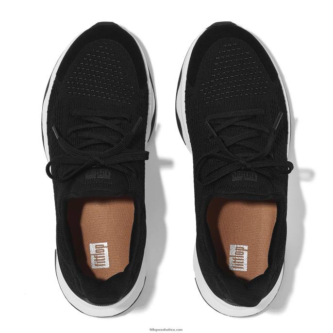 Women VITAMIN FFX Knit Sports Trainers Fitflop 882F254 Black Mix - Image 3