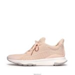 Women VITAMIN FFX Knit Sports Trainers Fitflop 882F255 Rose Foam Mix