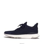 Women VITAMIN FFX Knit Sports Trainers Fitflop 882F257 Navy Mix