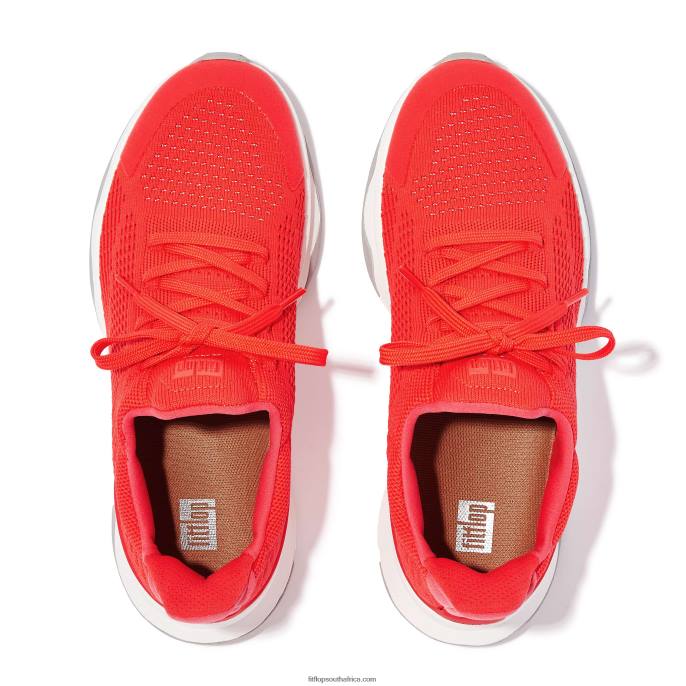 Women VITAMIN FFX Neon Reflective Knit Sports Trainers Fitflop 882F240 Neon Orange - Image 3