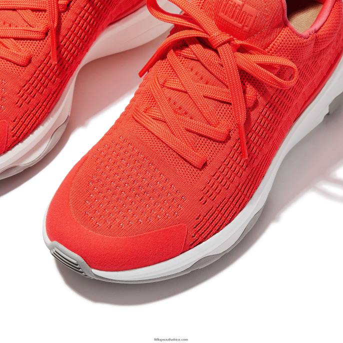 Women VITAMIN FFX Neon Reflective Knit Sports Trainers Fitflop 882F240 Neon Orange - Image 4