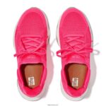 Women VITAMIN FFX Neon Reflective Knit Sports Trainers Fitflop 882F241 Pop Pink - Image 3