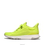 Women VITAMIN FFX Neon Reflective Knit Sports Trainers Fitflop 882F242 Electric Yellow