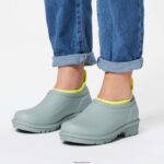 Women WONDERCLOG Neon-Pop Waterproof Rubber Clogs Fitflop 882F342 Cool Blue - Image 2