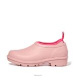 Women WONDERCLOG Neon-Pop Waterproof Rubber Clogs Fitflop 882F343 Pink Salt