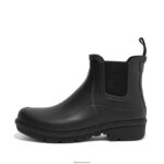 Women WONDERWELLY Chelsea Rain Boots Fitflop 882F305 All Black