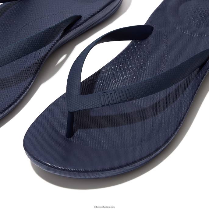 Men IQUSHION Ergonomic Flip Flops Fitflop 882F205 Midnight Navy