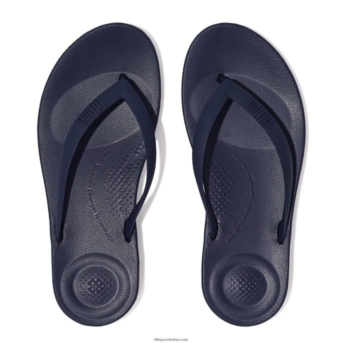 Men IQUSHION Ergonomic Flip Flops Fitflop 882F205 Midnight Navy