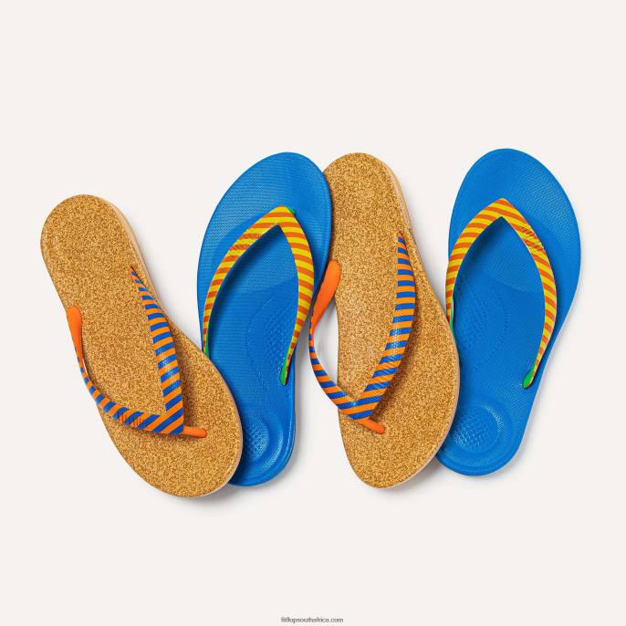 Men IQUSHION X YINKA ILORI Flip Flops Fitflop 882F210 Yellow/Red Alert