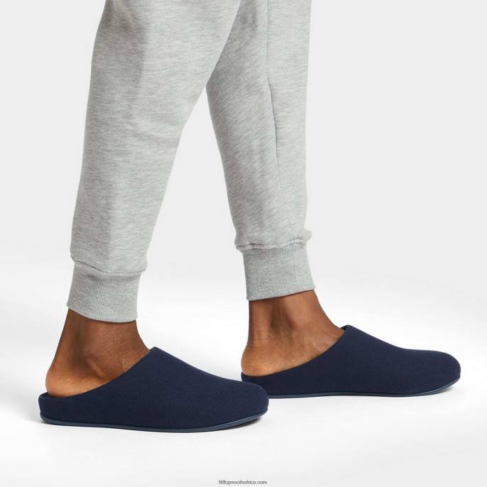 Men SHOVE Felt Slippers Fitflop 882F360 All Navy